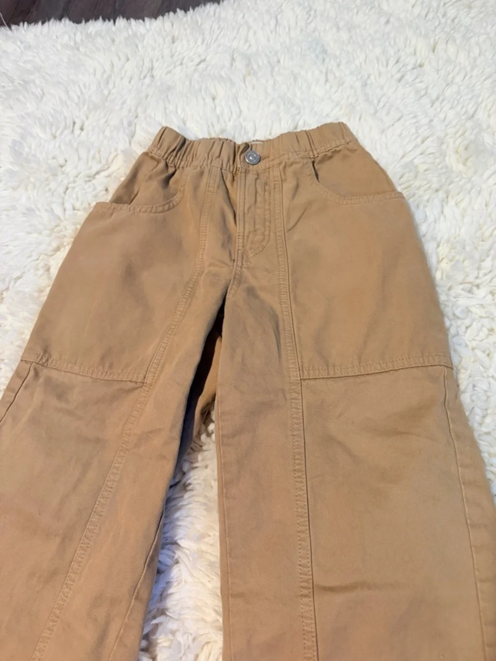 Zara girls size 9 khaki barrel pants